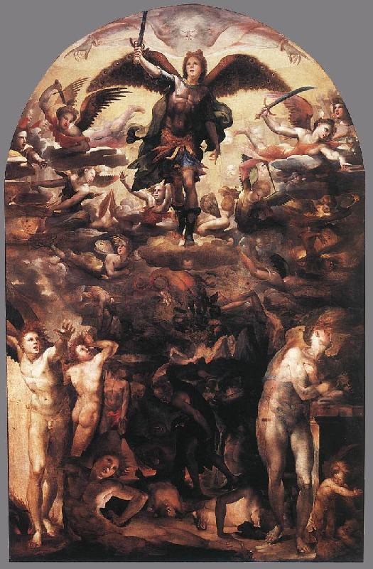 BECCAFUMI, Domenico Fall of the Rebellious Angels gjh Germany oil painting art